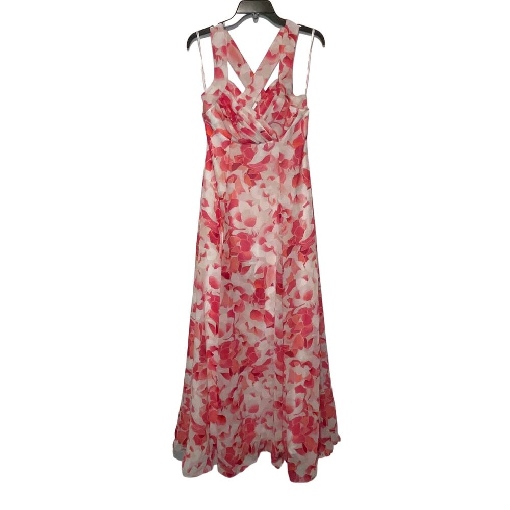 CALVIN KLEIN Women's Floral Strappy-Back Gown Pink, Size 6 - Picture 1 of 10